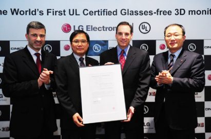 LG’S GLASSES-FREE CINEMA 3D MONITOR CERTIFIED BY UNDERWRITERS LABORATORIES