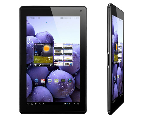 Front and 15-degree views of LG Optimus Pad LTE
