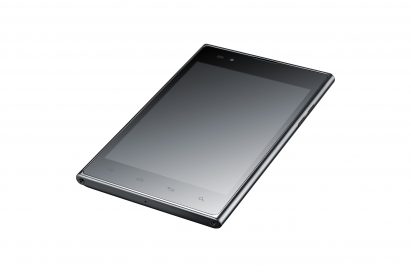 45-degree view of LG Optimus Vu: