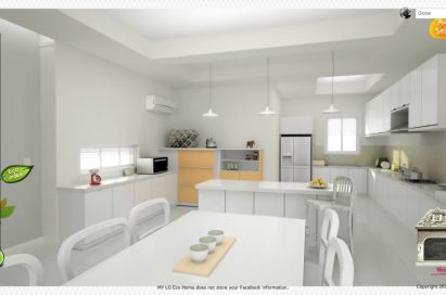 The ‘Concept Kitchen of my Eco Home’ section of LG’s Facebook campaign, ‘My Eco Home’