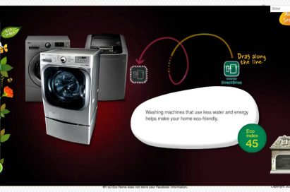 A section on LG's My Eco Home website which introduces the company's environment-friendly technologies incorporated into its home appliances