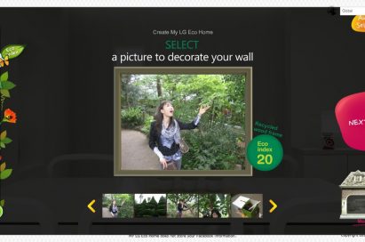 The ‘Interior Personalization with friends’ section of LG’s Facebook campaign, ‘My Eco Home’