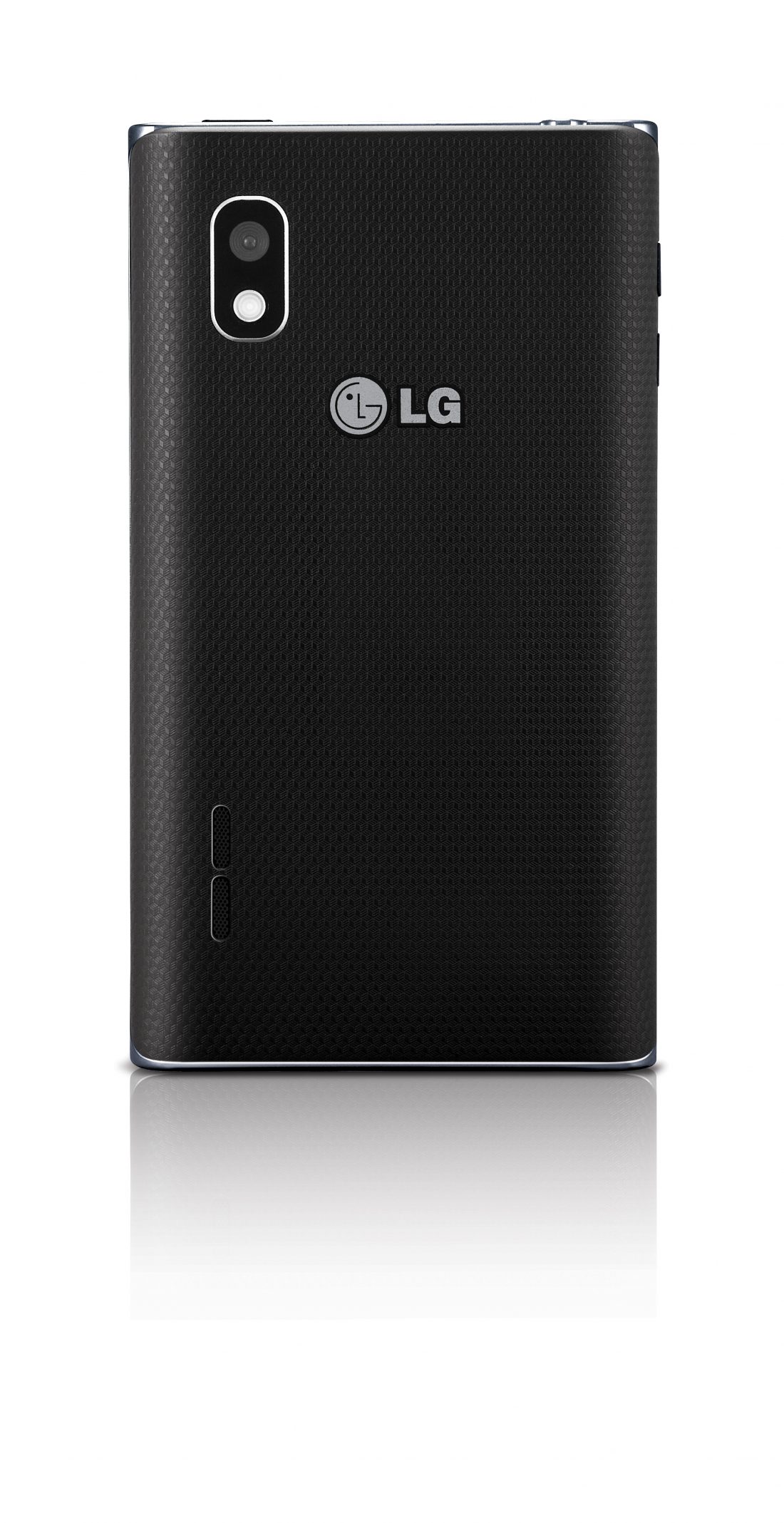 Rear view of the LG OPTIMUS L5 smartphone