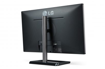 A rear view of LG premium IPS monitor model EA83