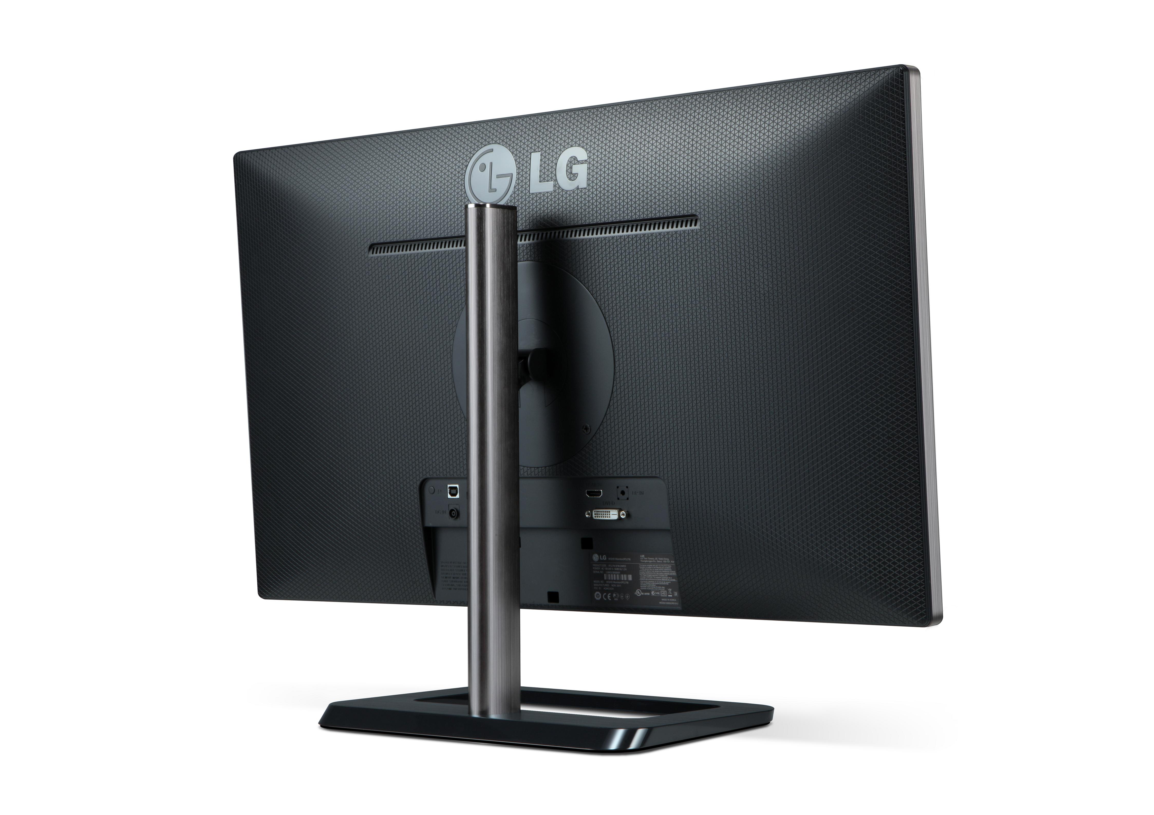 A rear view of LG premium IPS monitor model EA83