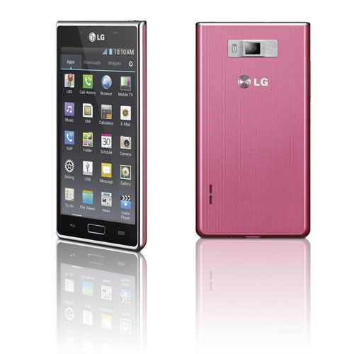 15-degree front and rear views of LG Optimus L7