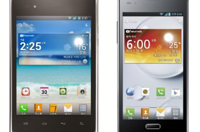 Front views of LG Optimus Vu: and LG Optimus LTE II