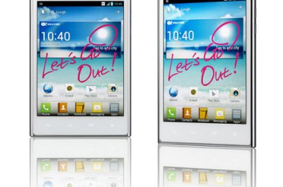 Front and 15-degree views of LG Optimus Vu: