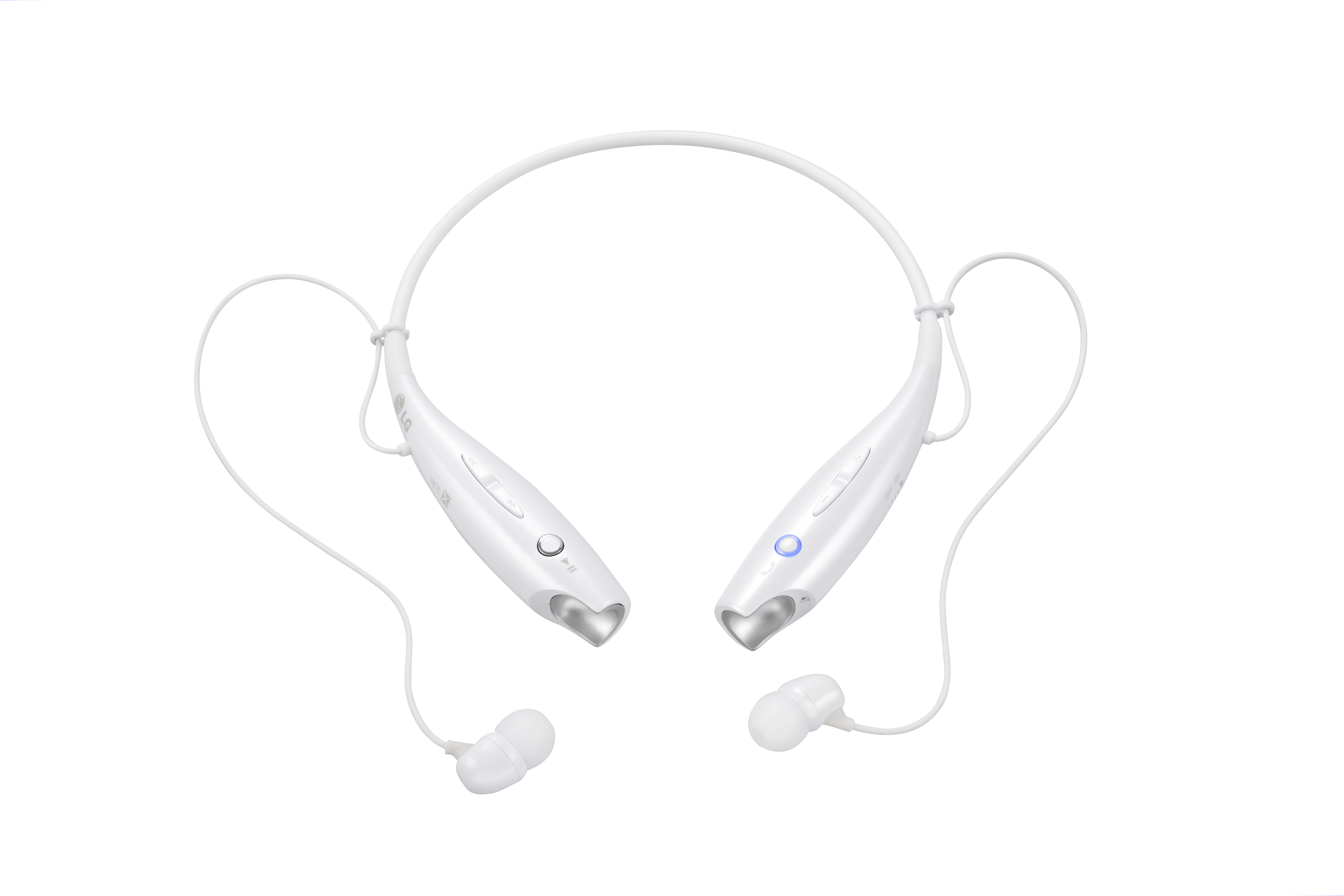 Front view of LG TONE+ in white