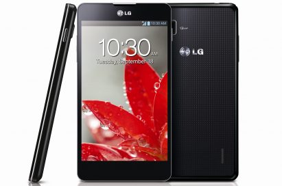 Side, Front and rear views of LG Optimus G