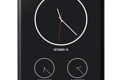 Front view of LG Nexus 4 showing the time of 3 different countries.