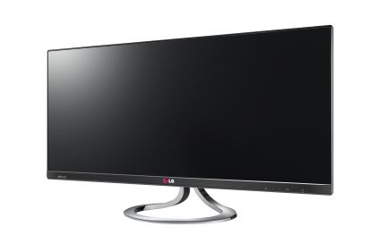 A right-side view of LG UltraWide monitor model EA93