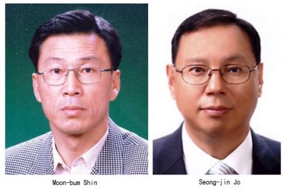 Headshots of Shin Moon-bum, president of LG Electronics Home Appliance Company, and Jo Seong-jin, executive vice president of LG Electronics Home Appliance Company