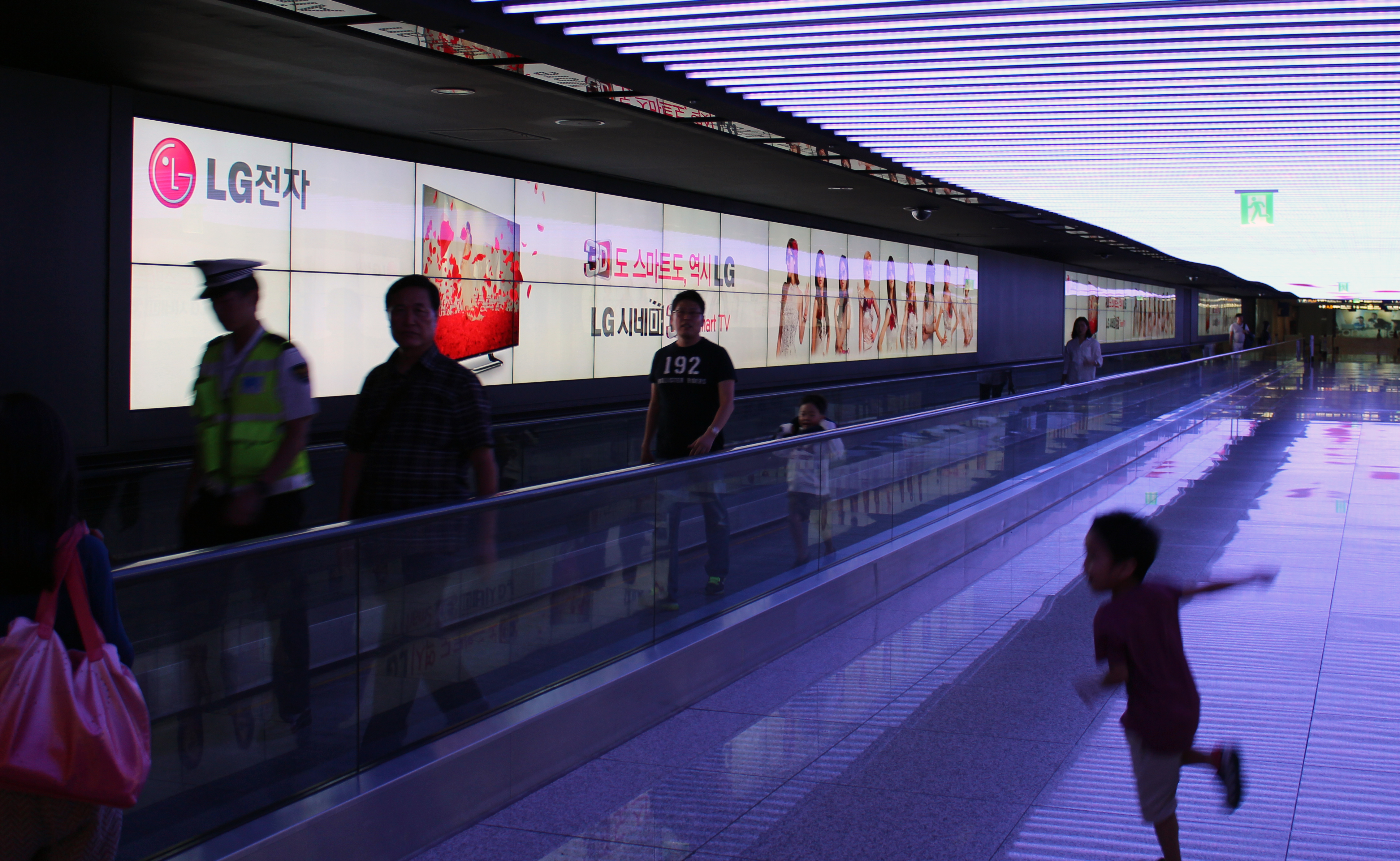 LG’s digital signage at the International airport