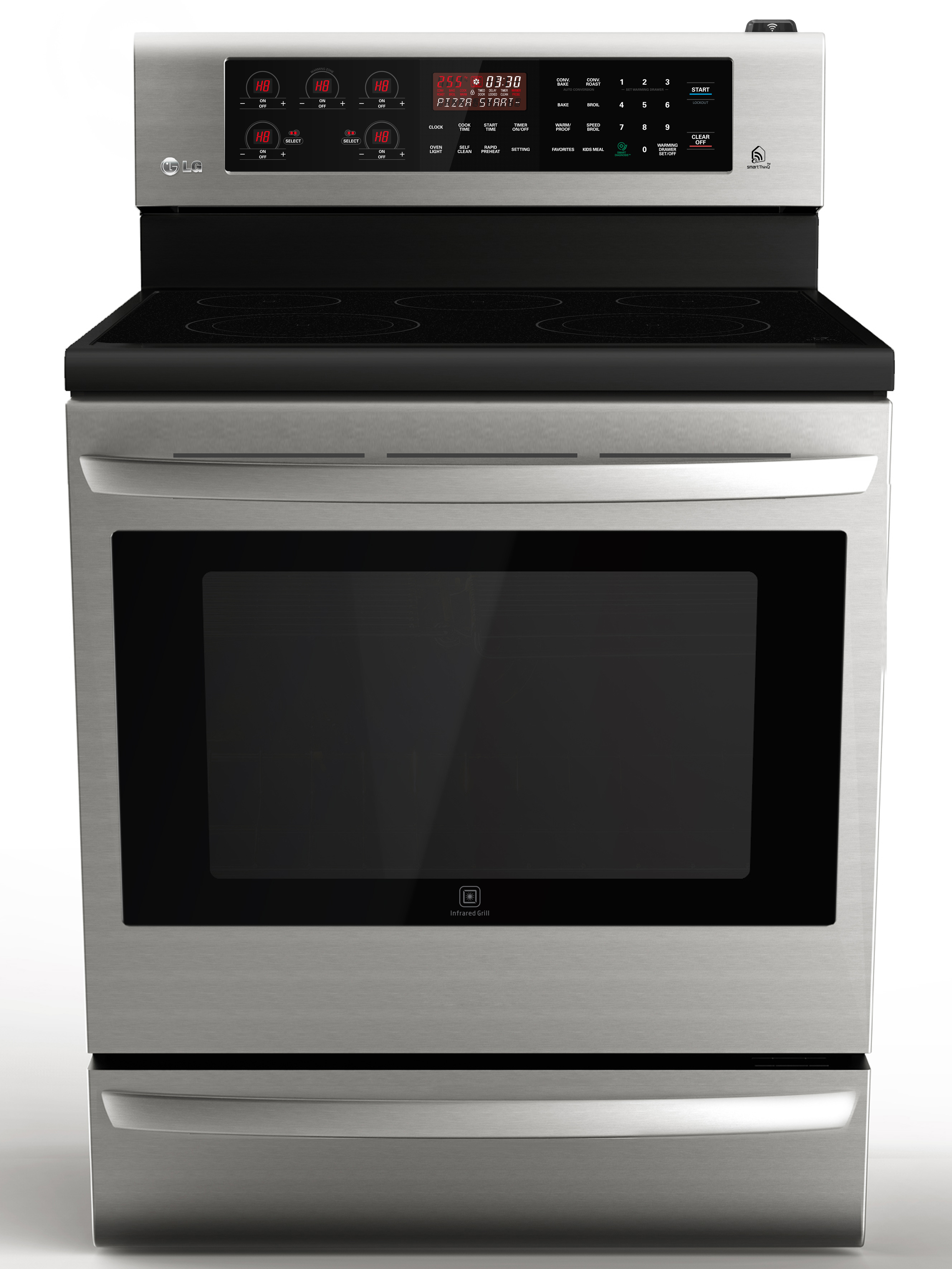Front view of LG’s smart oven