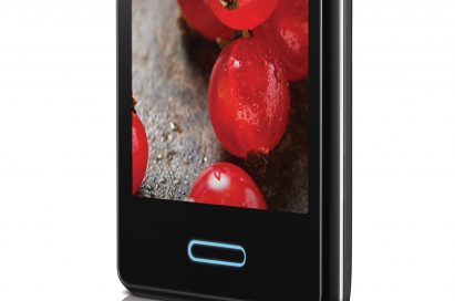 A side view of an inclined LG OPTIMUS L3II