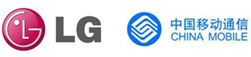 Logo LG and logo of China Mobile in a row