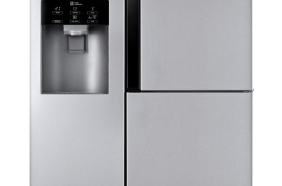 A front view of LG's side-by-side refrigerator with Door-in-Door system