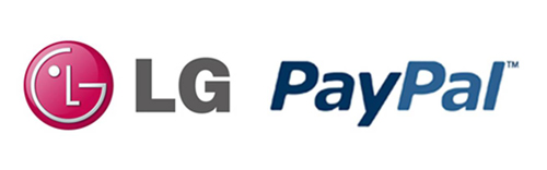 Logo of LG Electronics and PayPal.