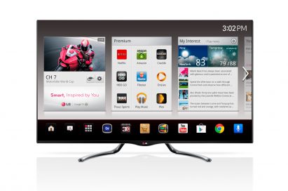 Applications supported by Android 4.2.2 Jelly Bean Operating System demonstrated on the LG Google TV