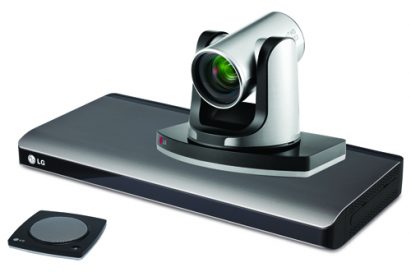 A right-side view of LG video conference system model VR5010H's camera with its speaker in front