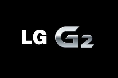 Logo of LG G2 against a black background.