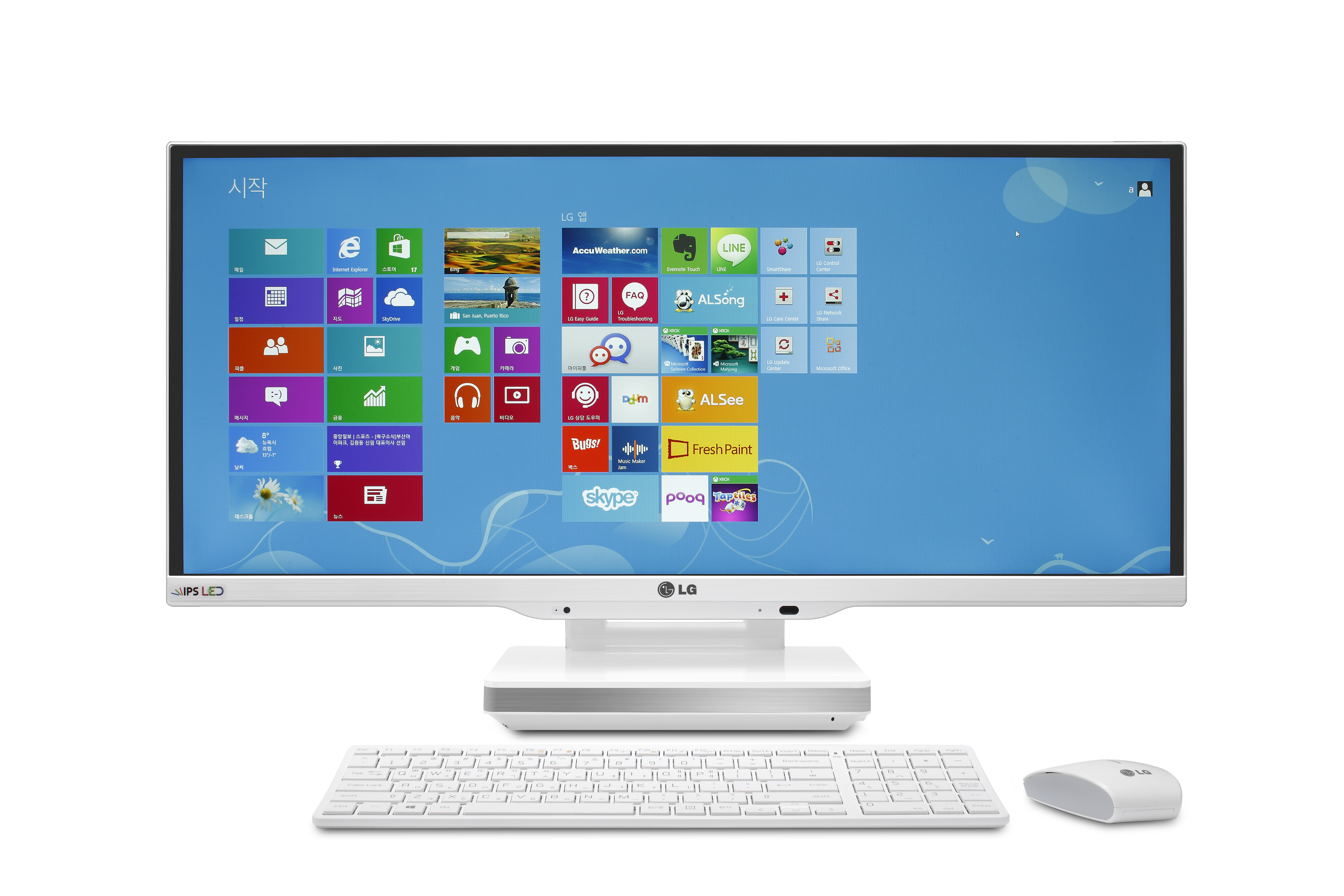 Front view of the LG IPS 21:9 UltraWide All-In-One PC Model V960