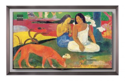 LG GALLERY OLED TV model 55EA8800 displaying one of Paul Gauguin’s artwork