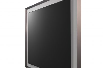 A right-side view of LG GALLERY OLED TV model 55EA8800