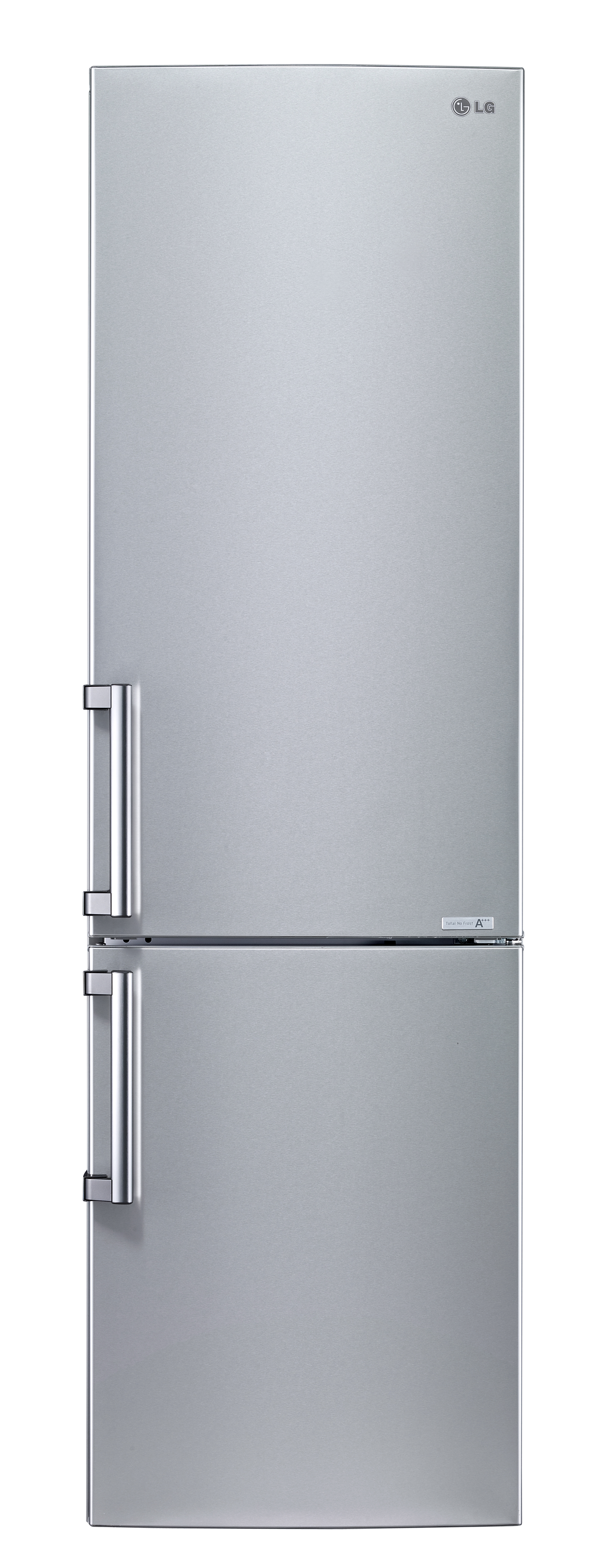 Front view of the LG bottom-freezer refrigerator