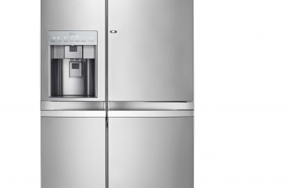 Front view of LG’s side-by-side refrigerator