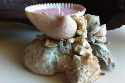 The candle-making process using seashells