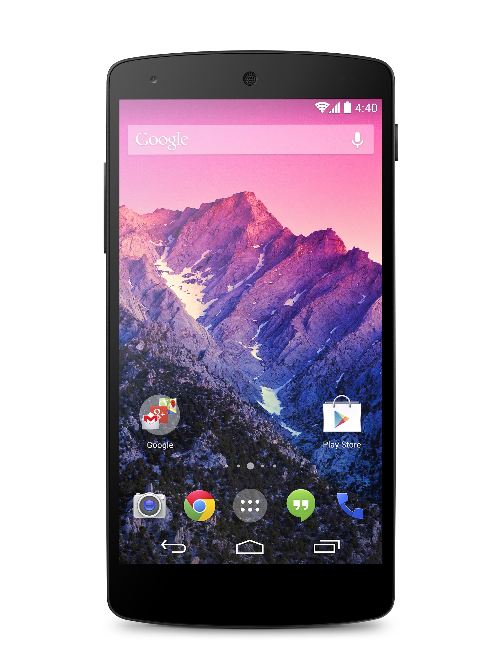 A front view of LG Nexus 5.