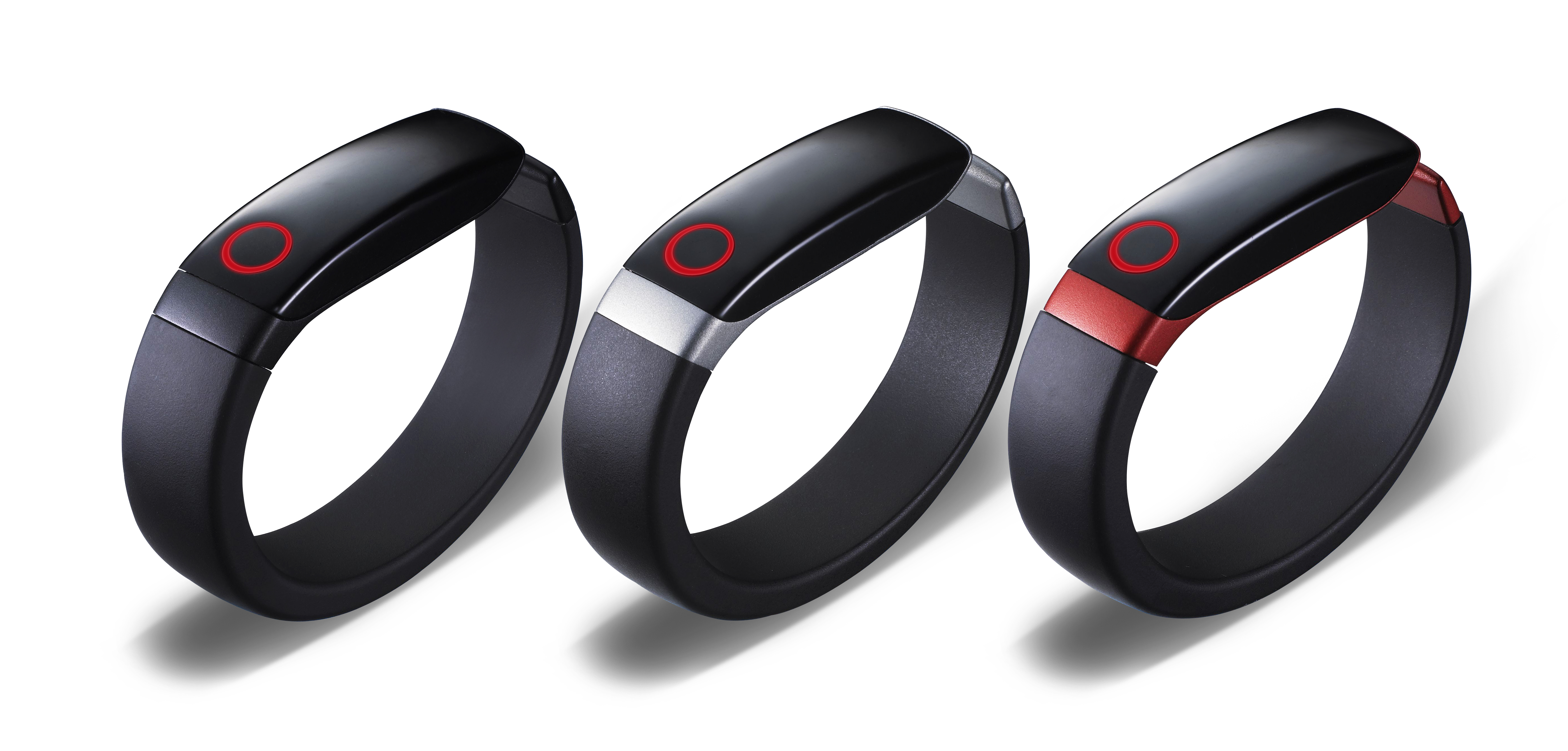 LG Lifeband in black, silver and red