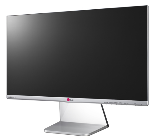 A right-side view of LG 24-inch HD IPS monitor model MP76.