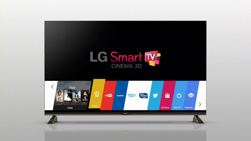 LG Smart TV showing its optimized Smart TV platform webOS.