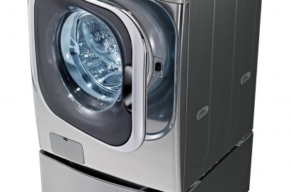 LG front-load washing machine with drawer at the bottom