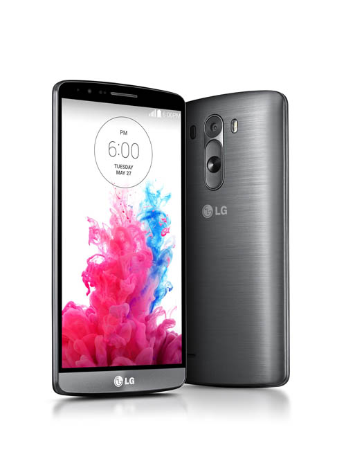 A front view and a back view of LG G3.