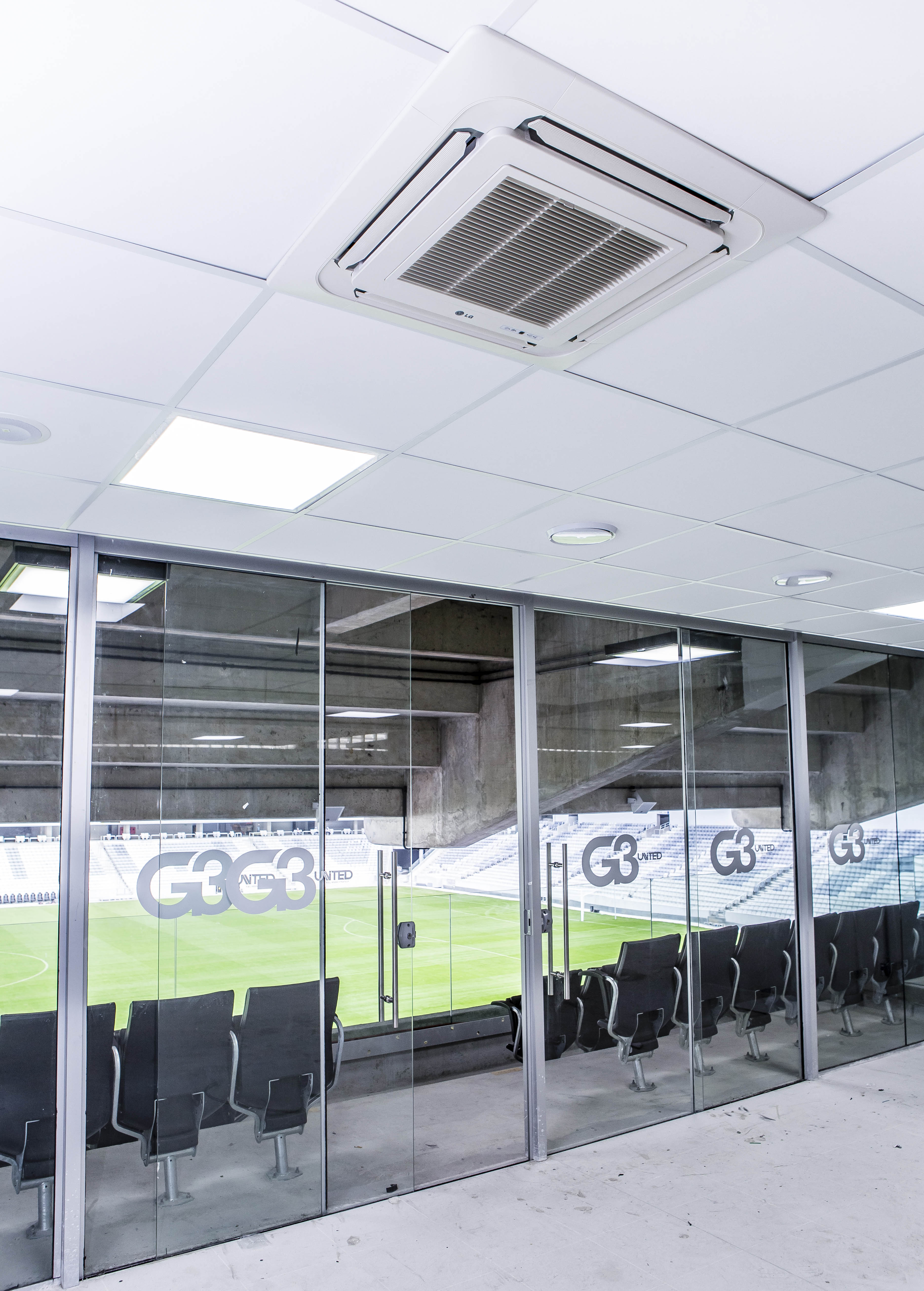 LG Multi V in a room at the stadium.