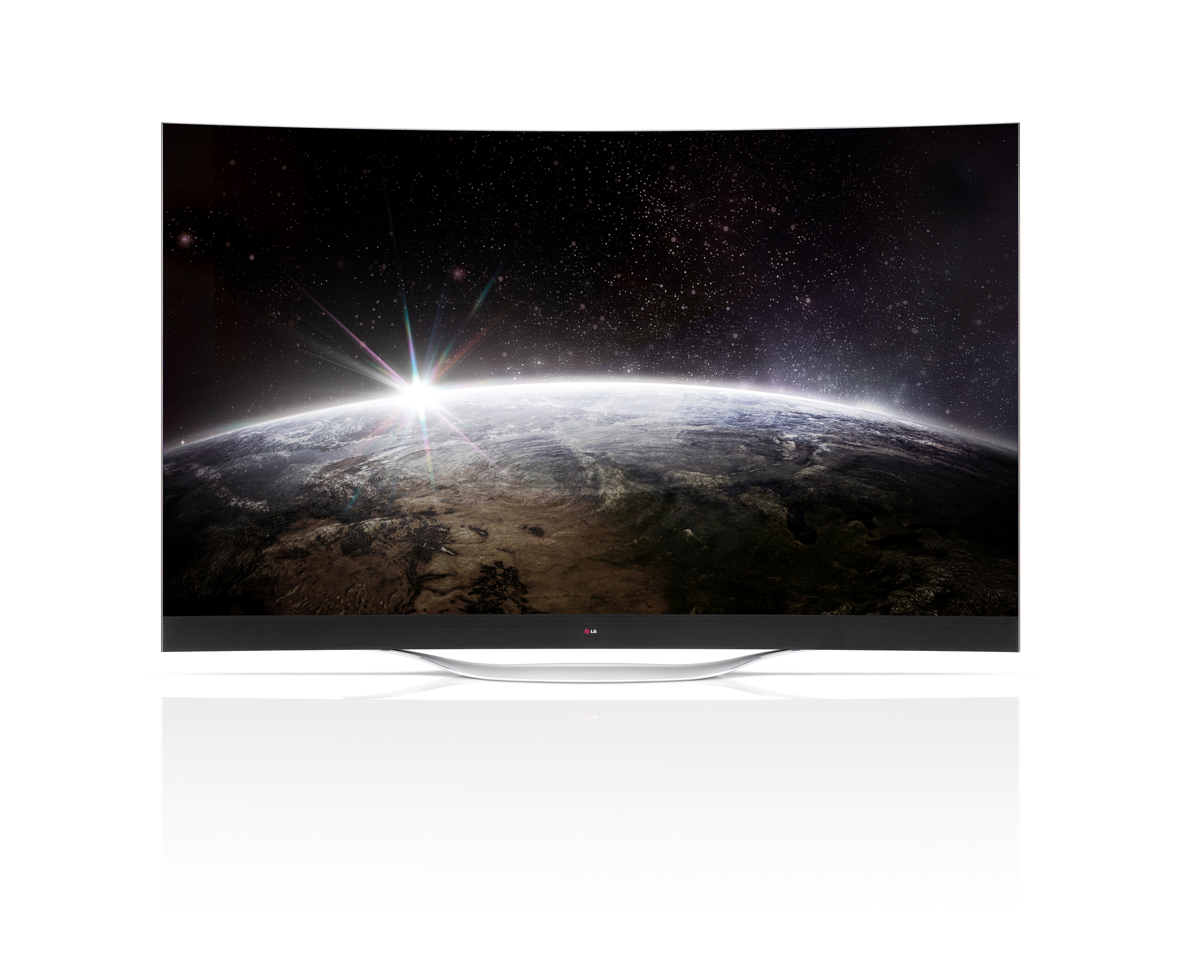 A front view of LG’s 77-inch 4K OLED TV