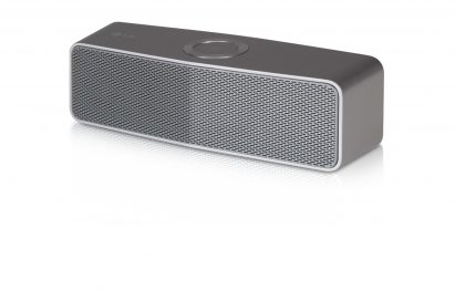 A right-side view of LG battery-powered Wi-Fi Speaker model H4 Portable