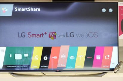 LG’s webOS 2.0 displayed on Smart TV