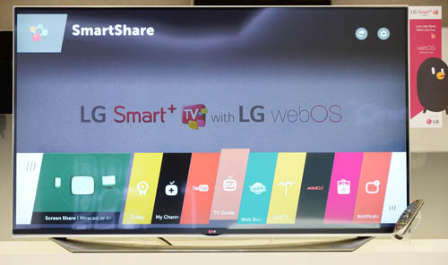 LG’s webOS 2.0 displayed on Smart TV.