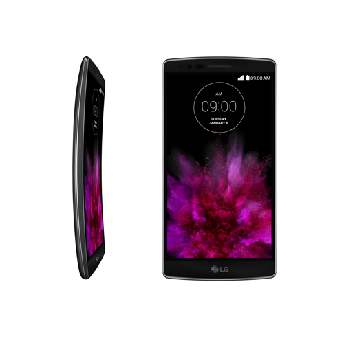 A side view and a front view of LG G Flex2.