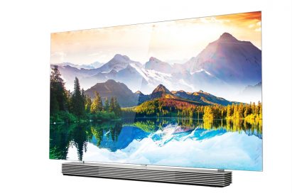 A right-side view of LG 4K OLED TV model EF9800