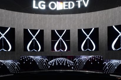 The LG OLED TV zone at the 2015 International CES