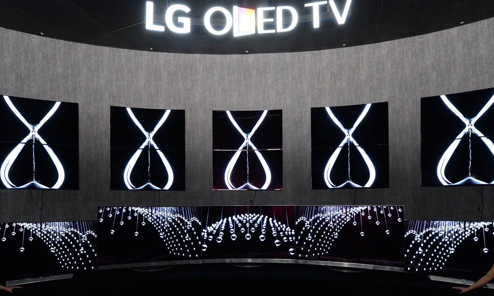 The LG OLED TV zone at the 2015 International CES