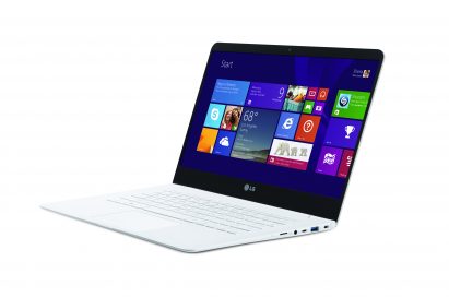 A right-side view of LG’s lightest 14-inch Ultra PC model 14Z9501