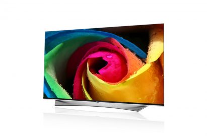 A right-side view of LG ULTRA HD TV model UF9500