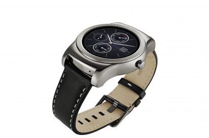 A side view of LG Watch Urbane in silver color